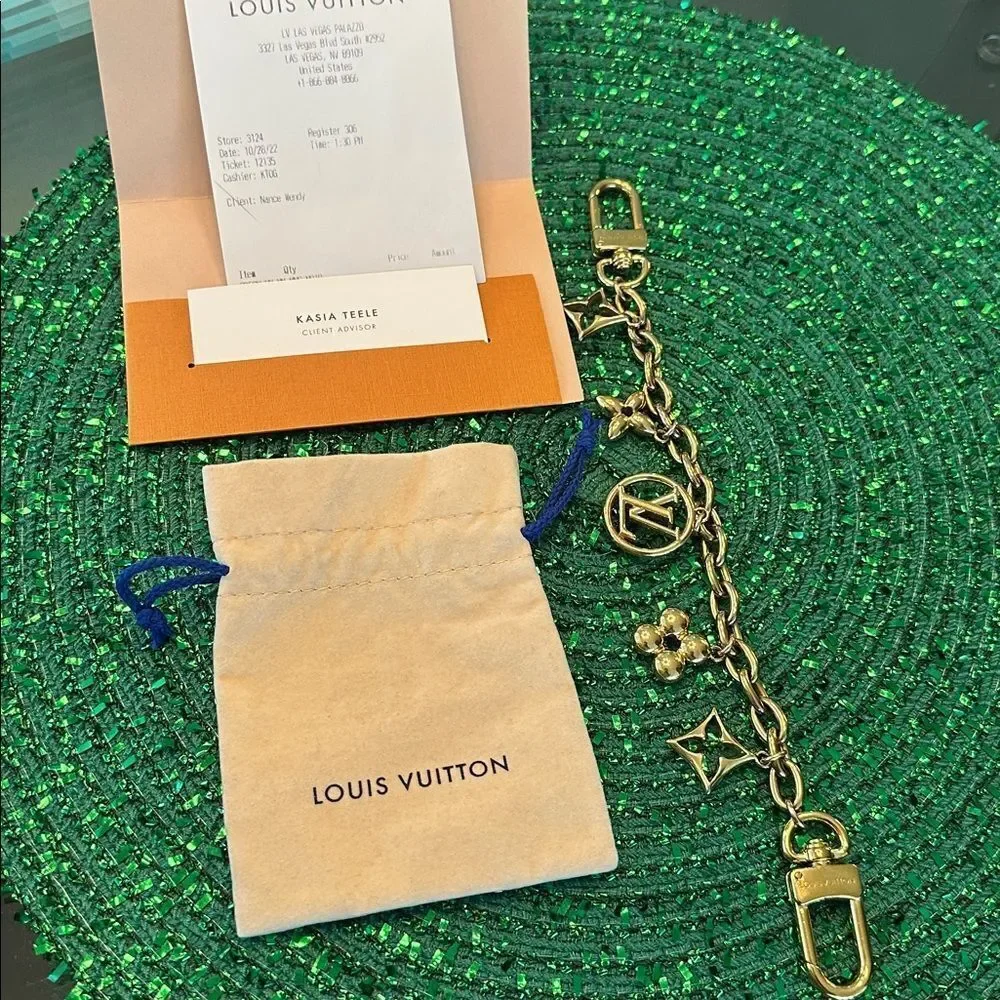 Louis Vuitton Blooming Flowers Chain Bag Charm and Key Holder 10”